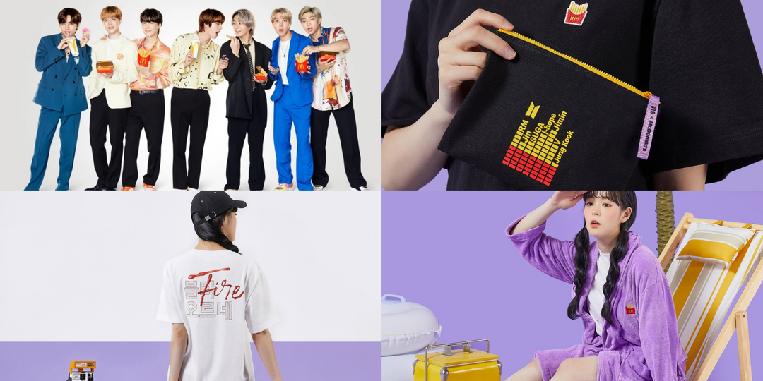 The BTS x McDonald's collaboration merch (photocards included) is